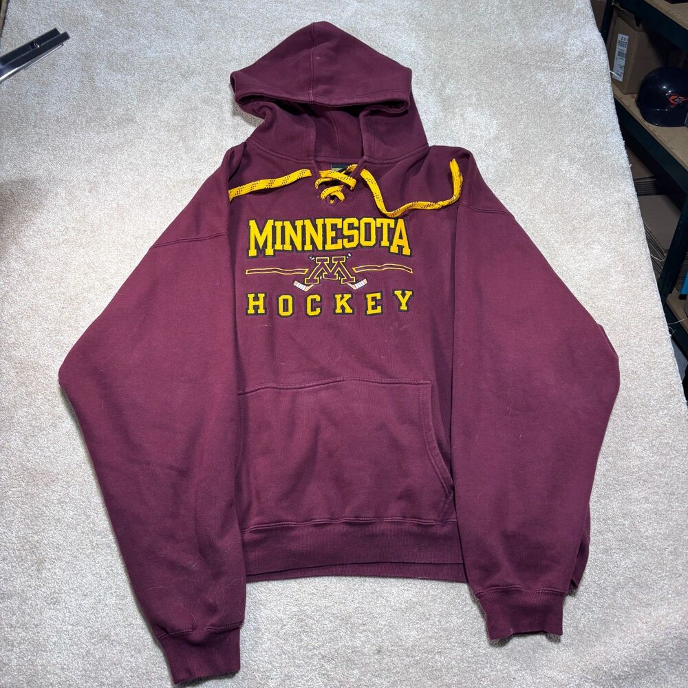 MN Golden Gophers Hockey Embroidered Hoodie, Size 2XL
